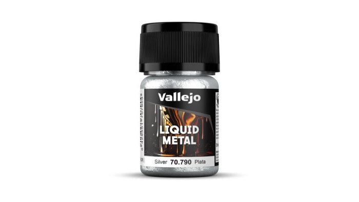 Vallejo Model Colour - Metallic Liquid Silver (Alcohol Base) 35 ml Old Formulation