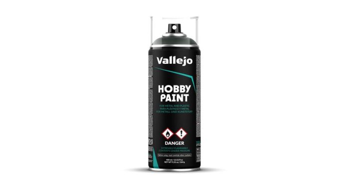 Vallejo Aerosol Spray Primer - Dark Green 400ml Old Packaging