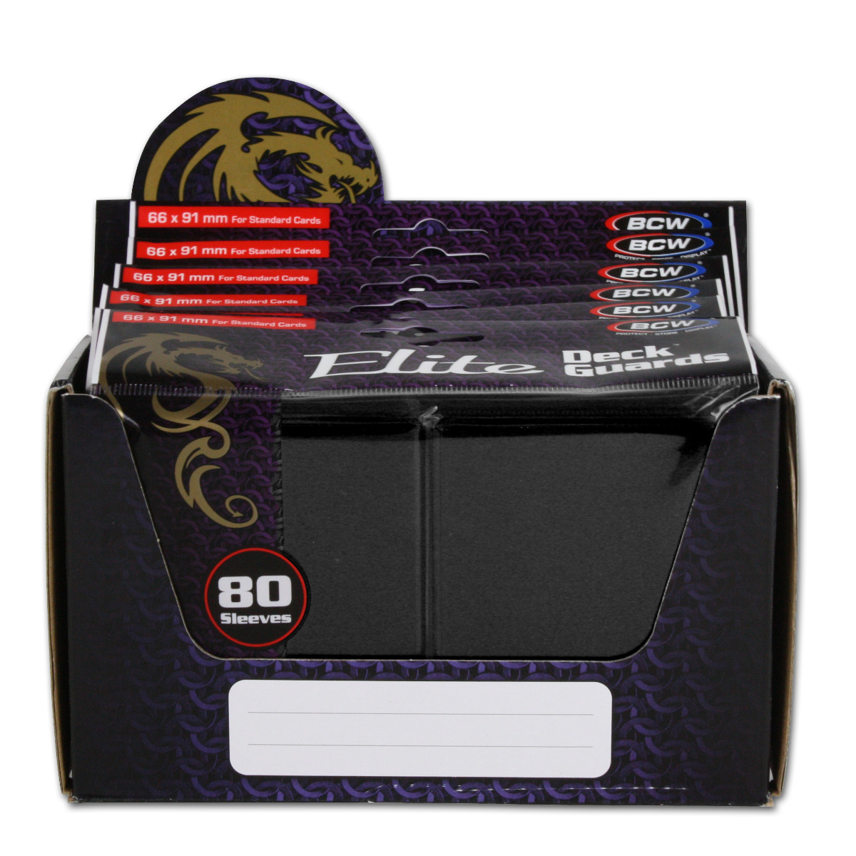 BCW Sleeves - Deck Guard Elite (80) Black Matte