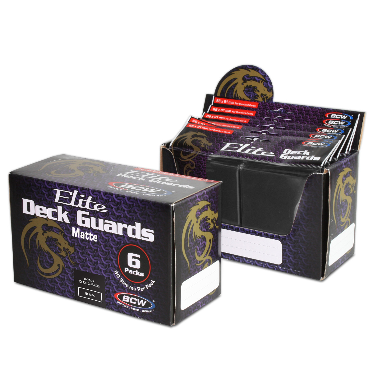 BCW Sleeves - Deck Guard Elite (80) Black Matte - Image 2