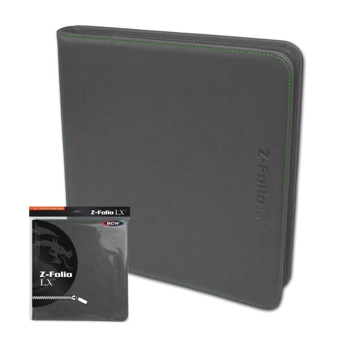 BCW Zipper Folio 12-Pocket LX Grey - Image 2