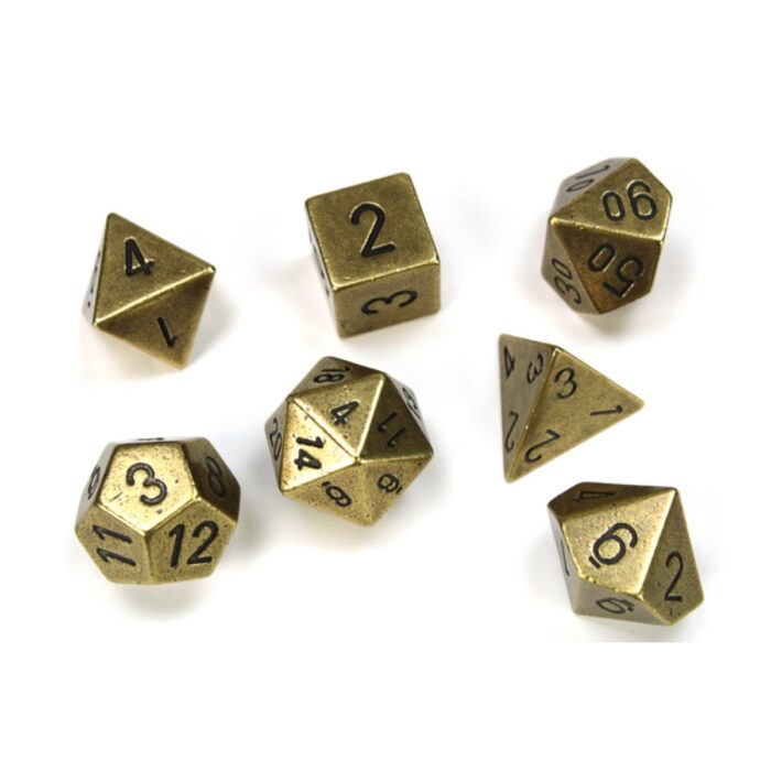 Chessex - Metal Polyhedral 7-Die Set: Old Bronze