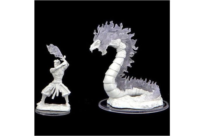 Critical Role Unpainted Miniatures: Ashari Firetamer & Inferno Serpent