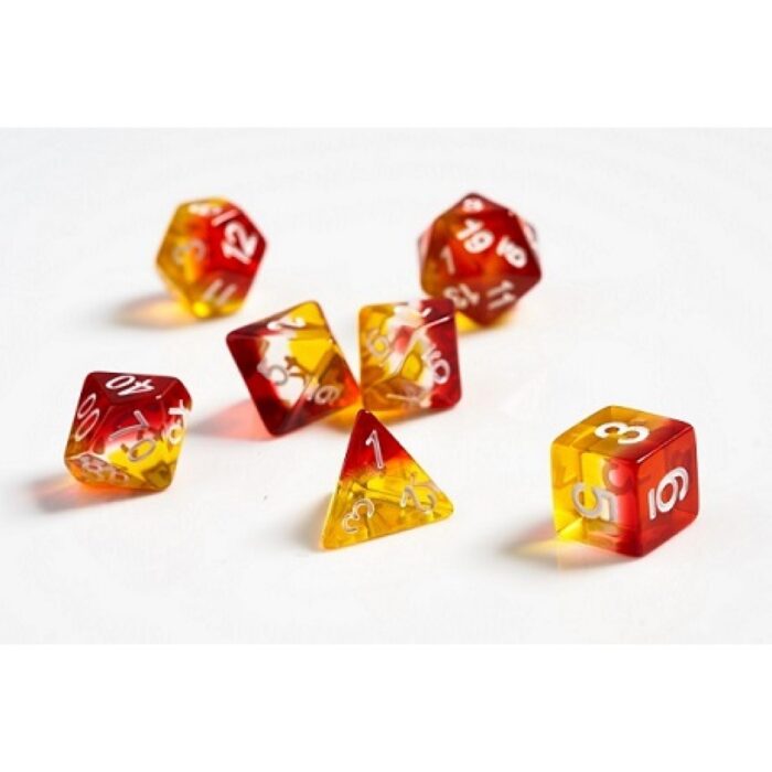 Sirius Dice Set - Yellow + Red Translucent