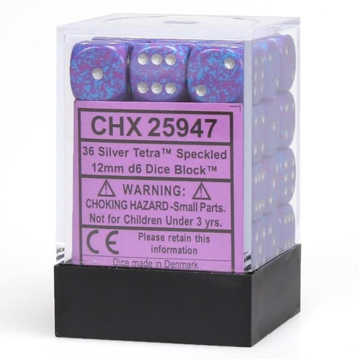Speckled® 12mm d6 Silver Tetra™ Dice Block™ (36 dice)