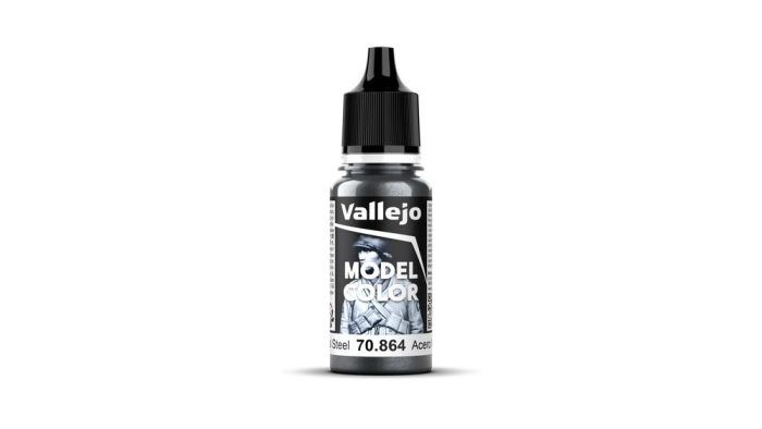 Vallejo Model Colour - Metallic Natural Steel 17 ml Old Formulation