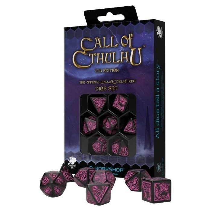 QW - Call of Cthulhu 7th Edition - Black & magenta Dice Set