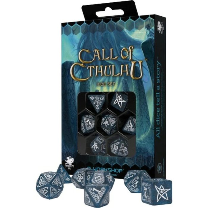 QW - Call of Cthulhu Abyssal & white Dice Set