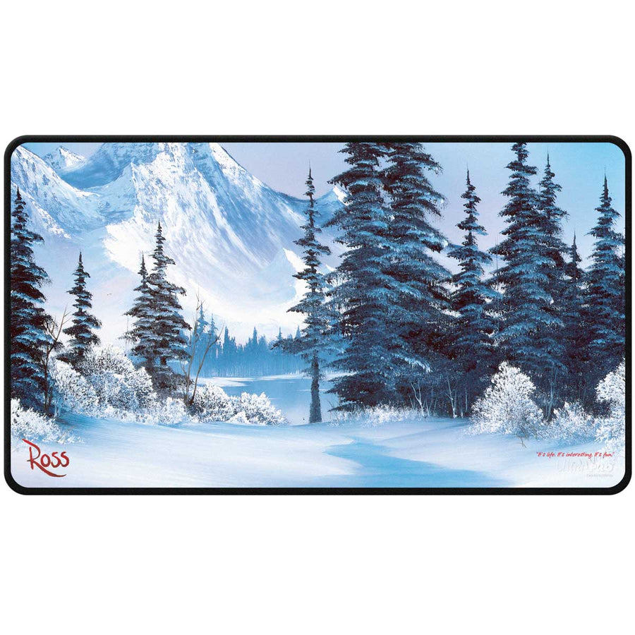 Ultra Pro: Bob Ross Winter Paradise Black Stitched Playmat