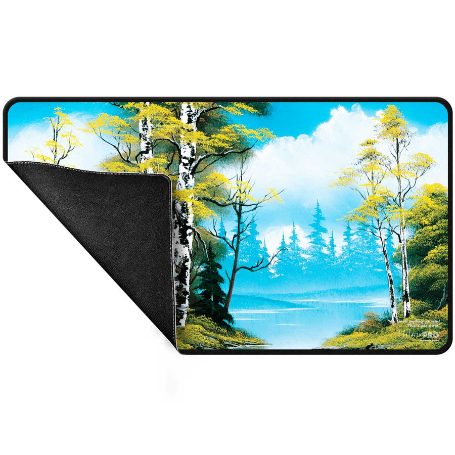 Ultra Pro: Bob Ross Lakeside Path Black Stitched Playmat - Image 2