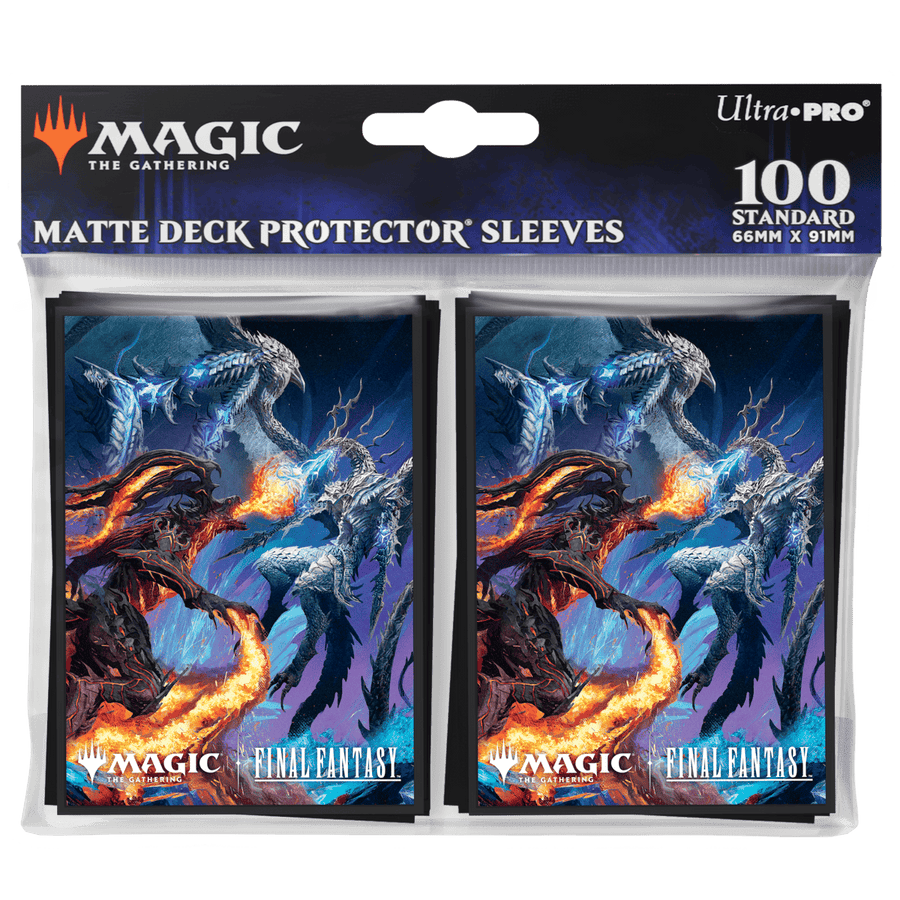 Ultra Pro: MTG – FINAL FANTASY 100ct Deck Protector Sleeves (Bahamut and Ifrit) - Image 2