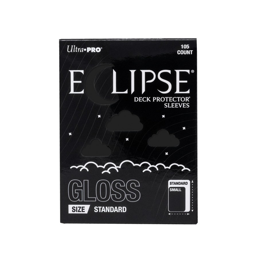 Ultra PRO: ECLIPSE Gloss Standard Deck Protector Sleeves 105ct – Jet Black