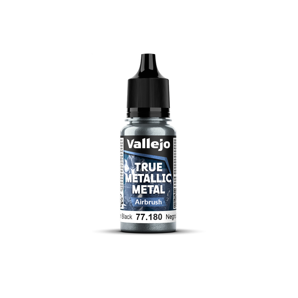 Vallejo - True Metallic Metal - Airbrush - Obsidian Black 18ml