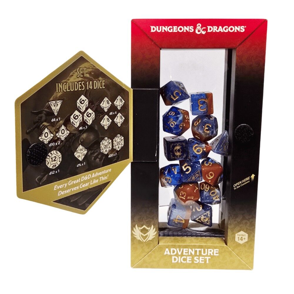 Sirius Dice – D&D Adventure Dice – Paladin: Orange, Blue - Image 2