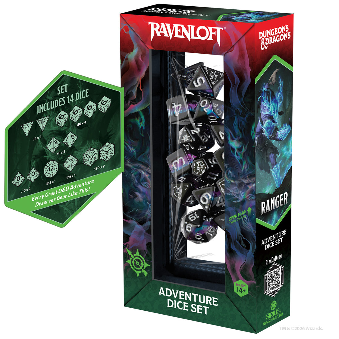 D&D Adventure Dice – Ranger: Black, Blue - Image 2