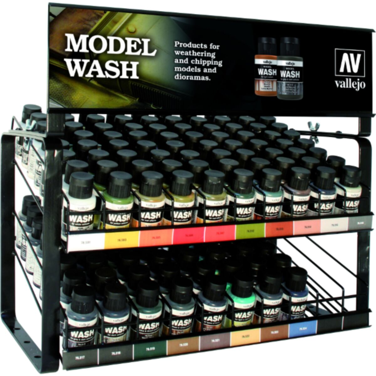 Vallejo - Model Wash - Display Rack with Stock