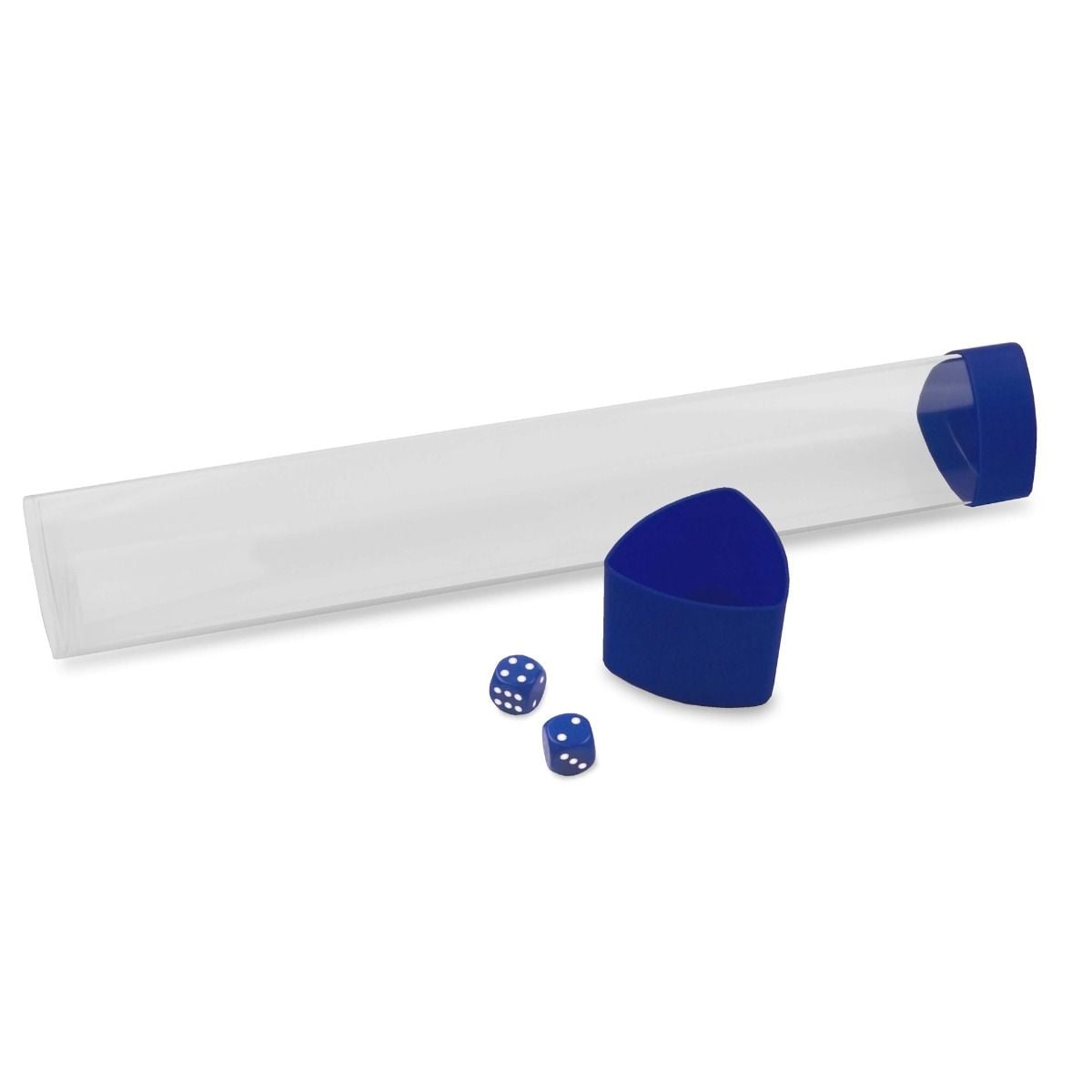 BCW Playmat Tube with Dice Cap – Blue