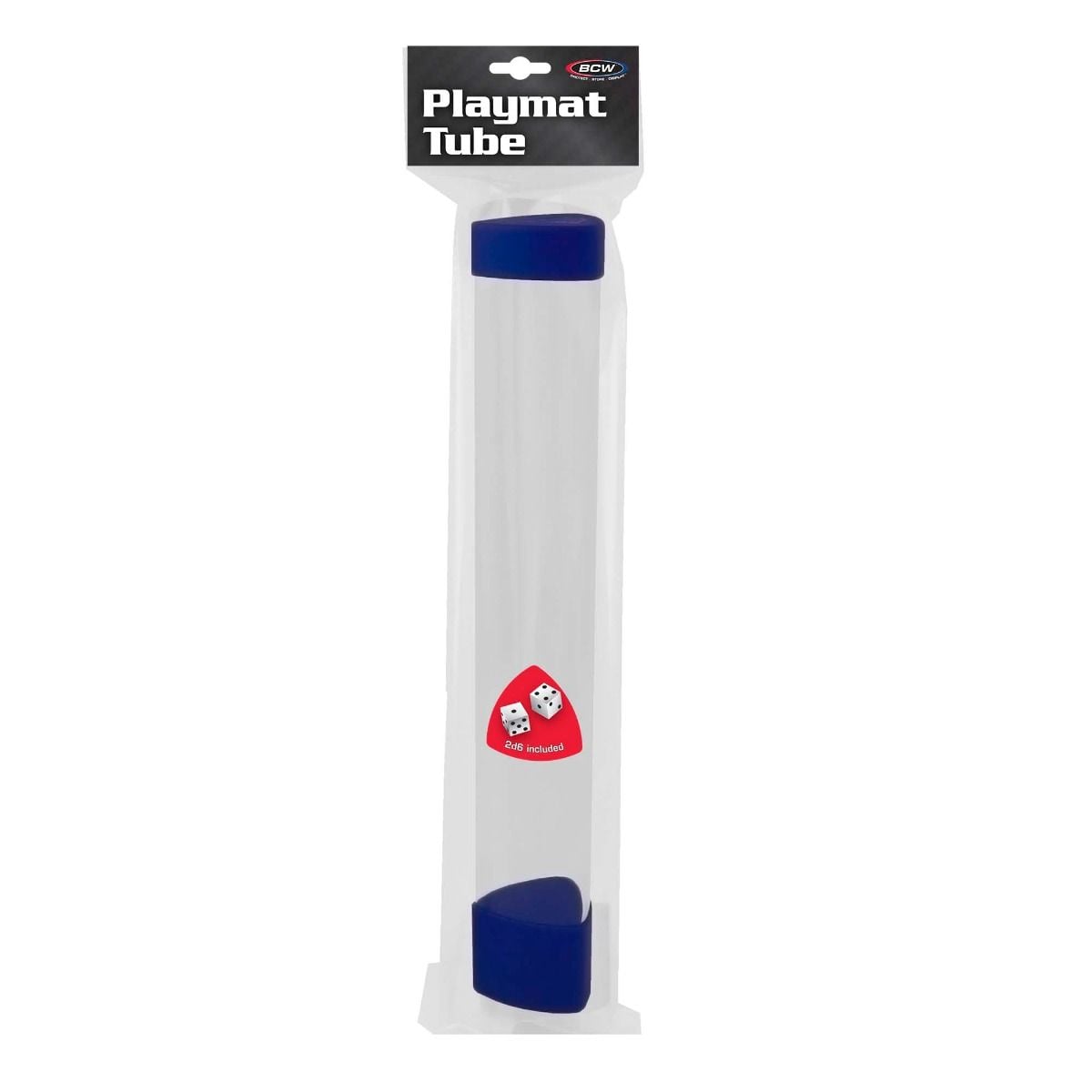 BCW Playmat Tube with Dice Cap – Blue - Image 2
