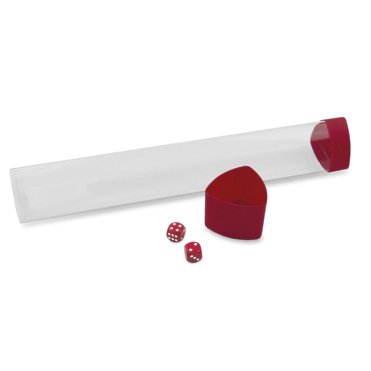 BCW Playmat Tube with Dice Cap – Red