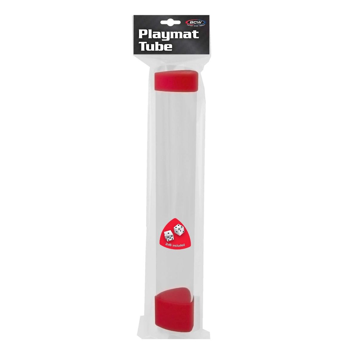 BCW Playmat Tube with Dice Cap – Red - Image 2
