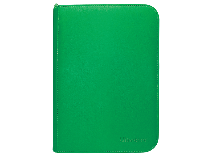 Ultra PRO: Vivid 4-Pocket Zippered PRO-Binder – Green