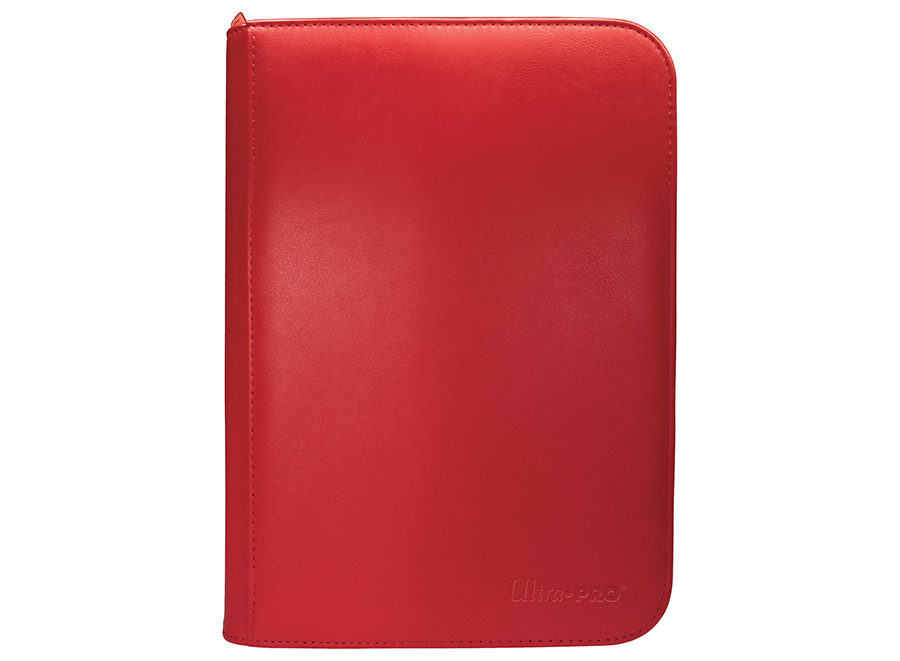 Ultra PRO: Vivid 4-Pocket Zippered PRO-Binder – Red