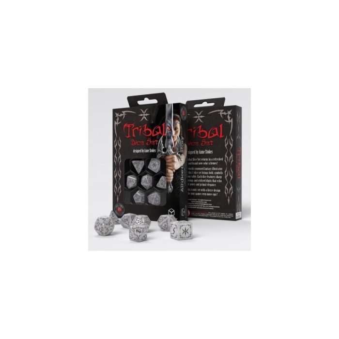 QW – Tribal Dice Set: Pearl & Brown