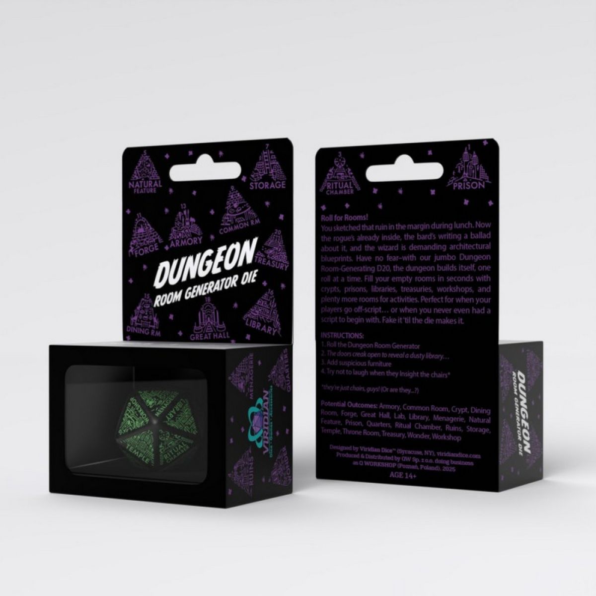 QW – Dungeon Generator Die: Black/Green