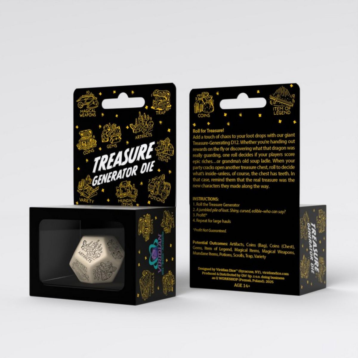 QW – Treasure Generator Die: Beige/Black