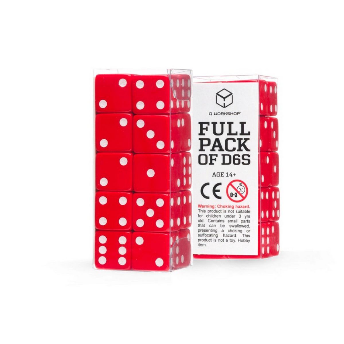 QW – Full Pack of D6's: Red/White