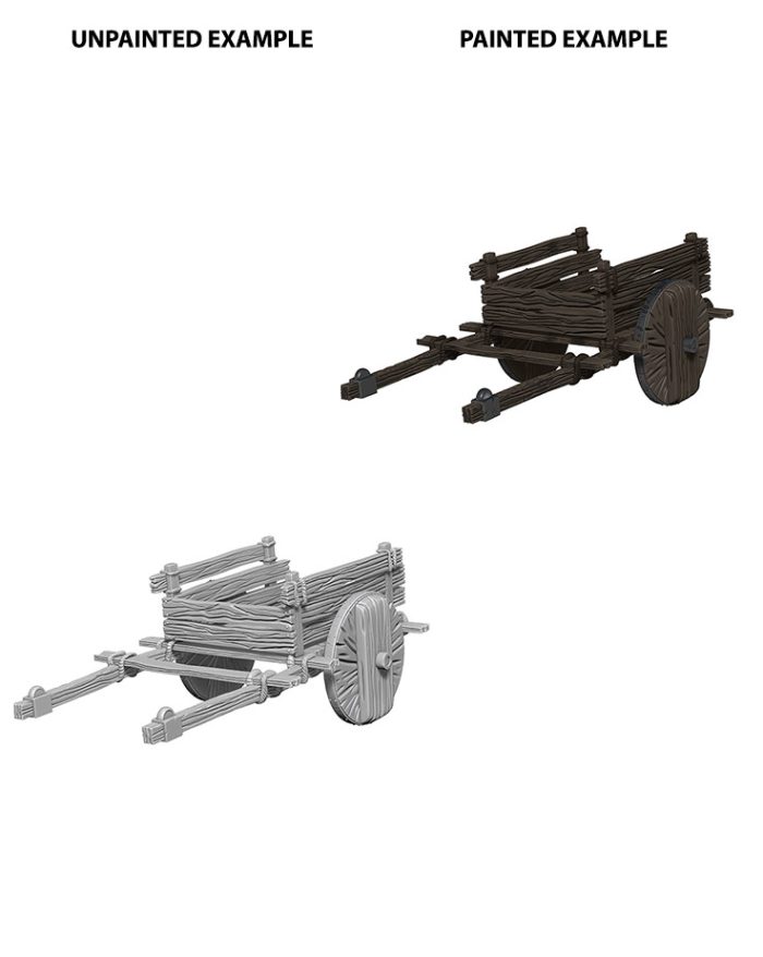 WizKids Deep Cuts Unpainted Miniatures: 2 Wheel Cart