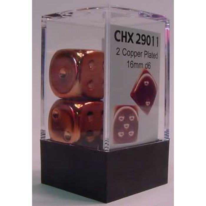 Chessex - Copper Metallic 16mm d6 Pair