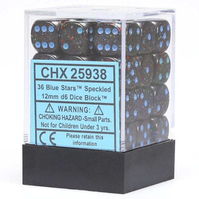Speckled® 12mm d6 Blue Stars™ Dice Block™ (36 dice)