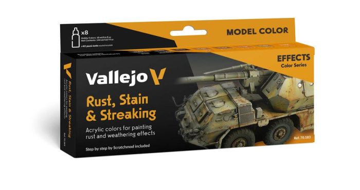 Vallejo - Rust, Stain & Streaking by Scratchmod - Effects / 8 Colors set