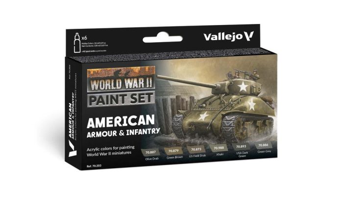 Vallejo - American Armour & Infantry - WWII / 6 Colors set