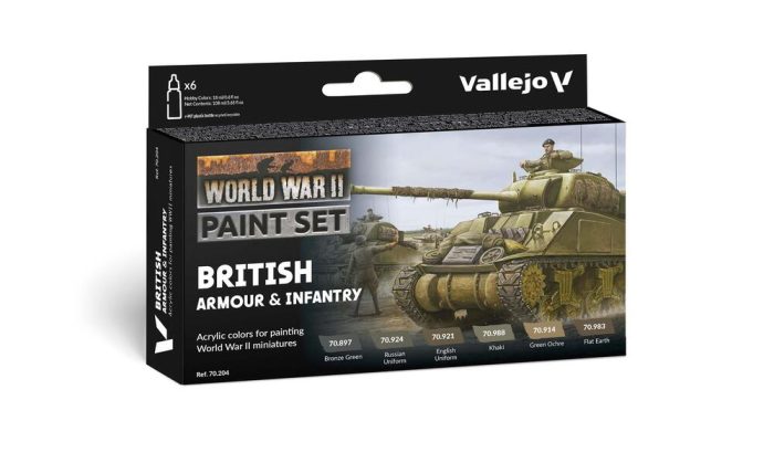 Vallejo - British Armour & Infantry - WWII / 6 Colors set