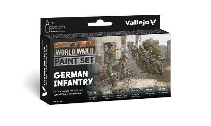 Vallejo - German Infantry - WWII / 6 Colors set