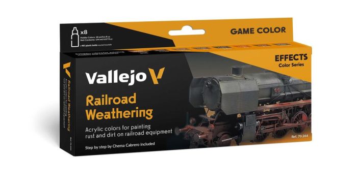 Vallejo - Railroad Weathering by Chema Cabrero - Effects / 8 Colors set