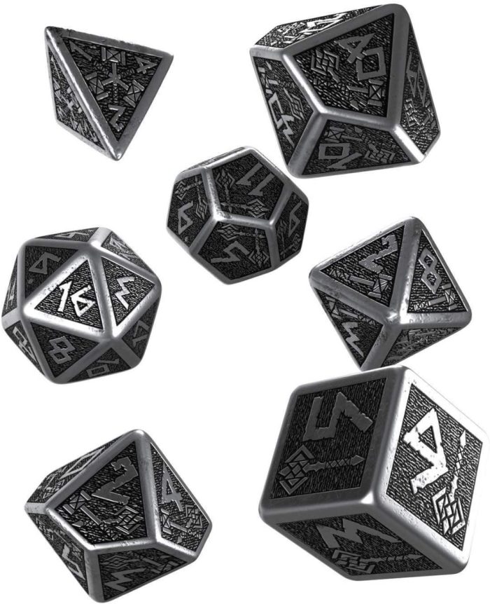 QW - Metal Dwarven Dice Set