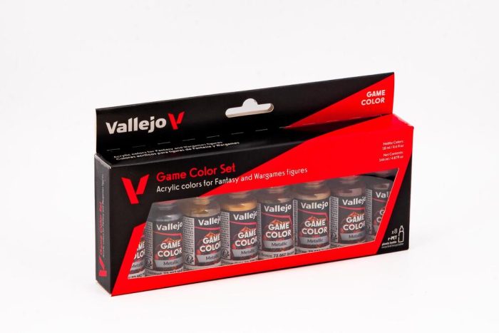 Vallejo - Game Color - Metallic Colors 8 Color Set