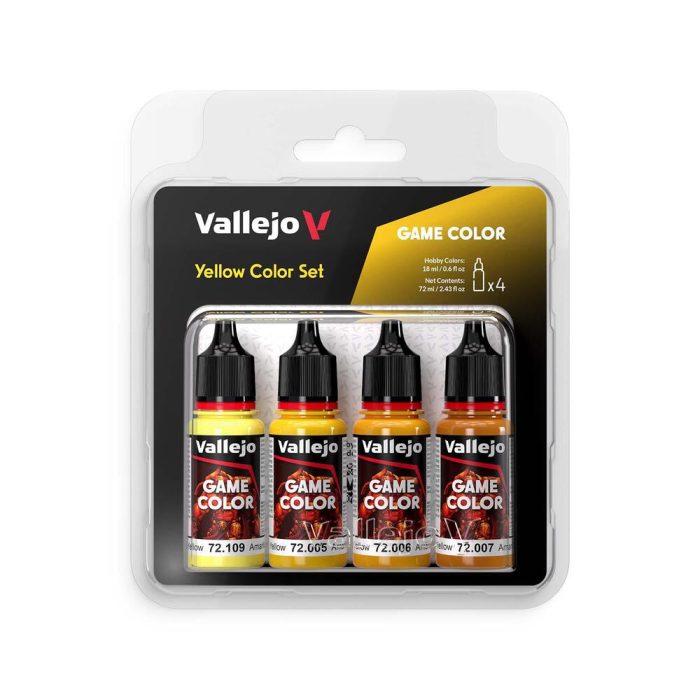 Vallejo - Game Color - 4 Colors - Yellow Color Set