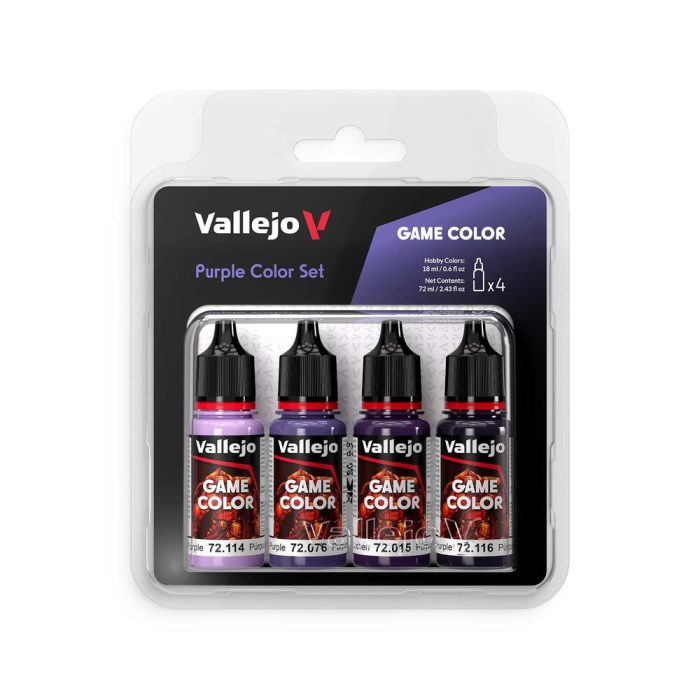 Vallejo - Game Color - 4 Colors - Purple Color Set