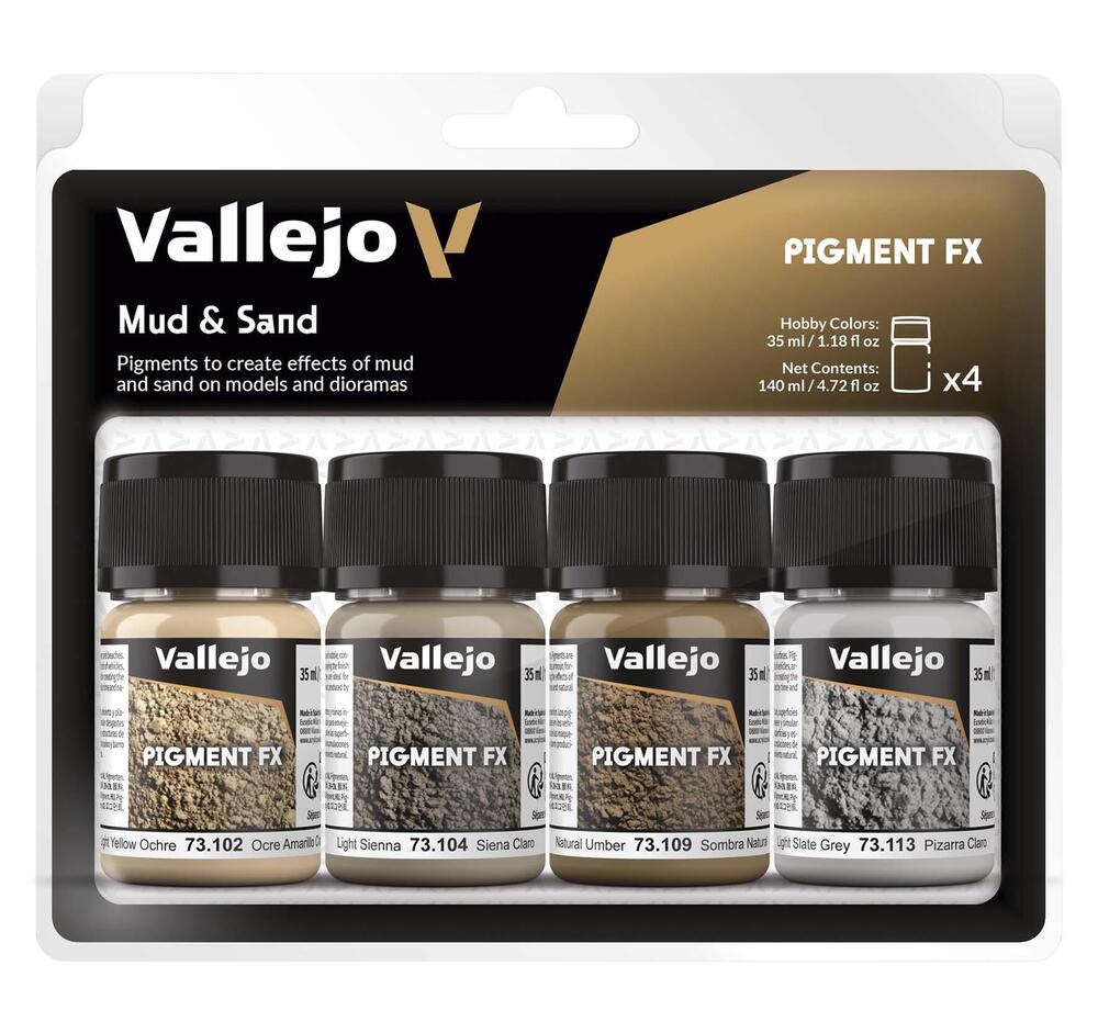 Vallejo - Pigments - Set Mud & Sand 35ml