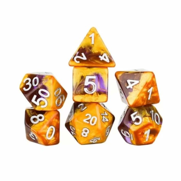 Sirius Dice - Amethyst Geode Dice Set 7