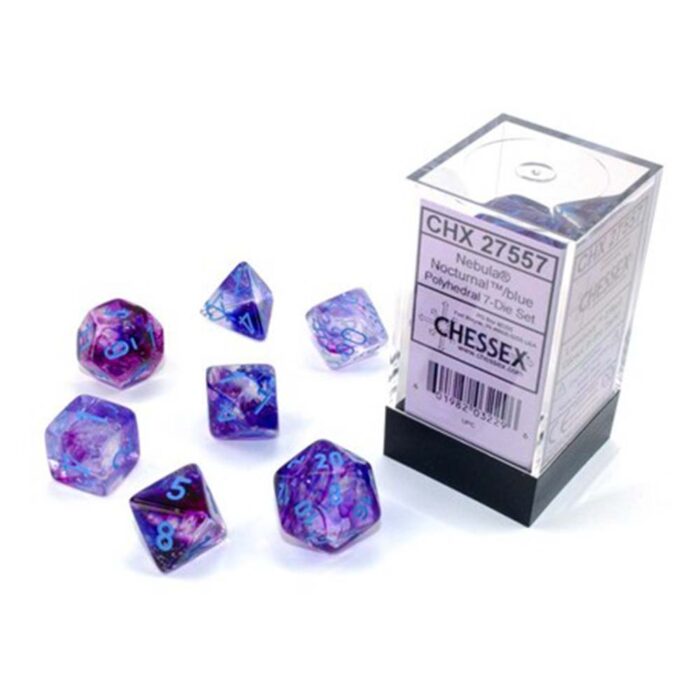 Chessex - Nebula nocturnal/blue Luminary dice set