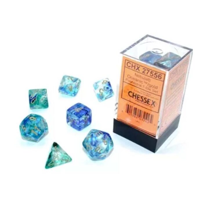 Chessex - Nebula oceanic/gold Luminary dice set