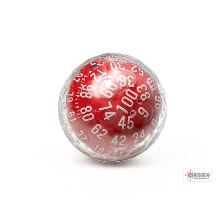 Chessex - Opaque Zocchihedron Red/white d100