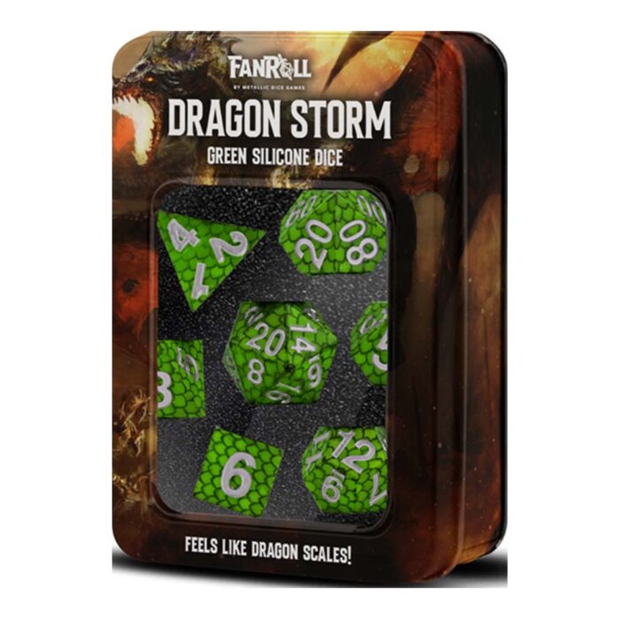 Dragon Storm Silicone Dice Set: Green Dragon Scale