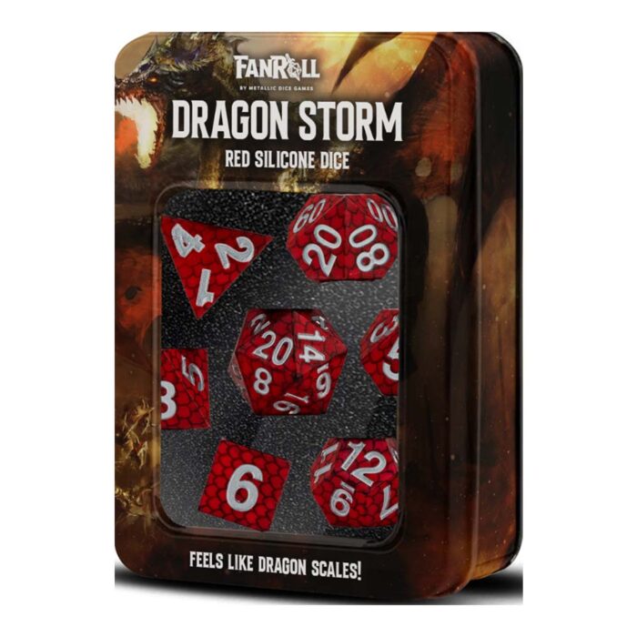 Dragon Storm Silicone Dice Set: Red Dragon Scales