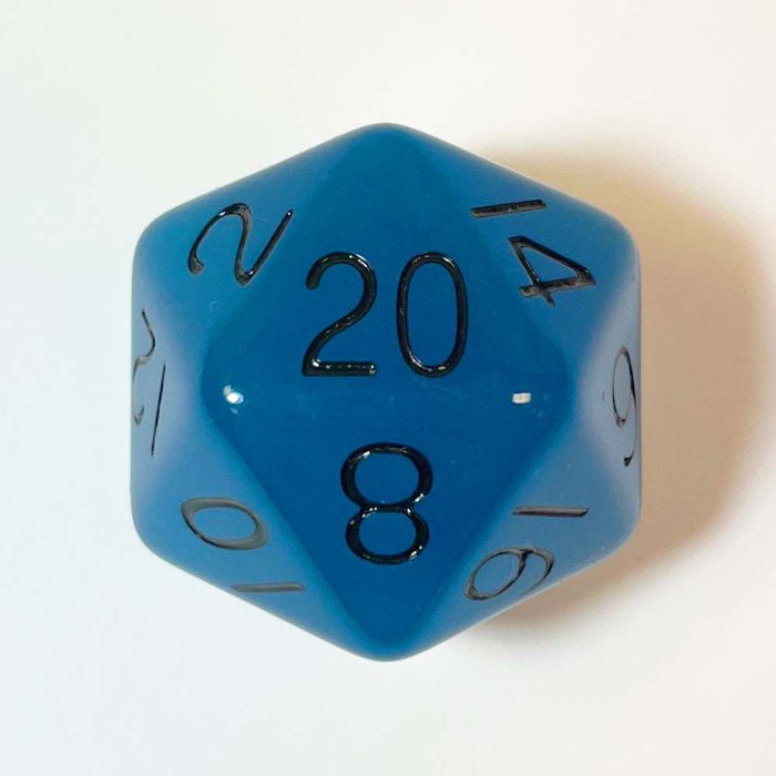 MDG - Mega Acrylic d20: Glow Blue
